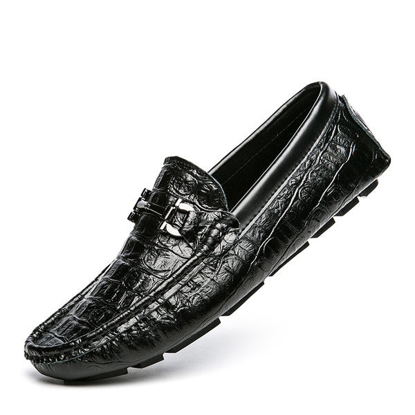 Ανδρικά μοκασίνια με μεταλλικό στοιχείο - οικολογικό δέρμα