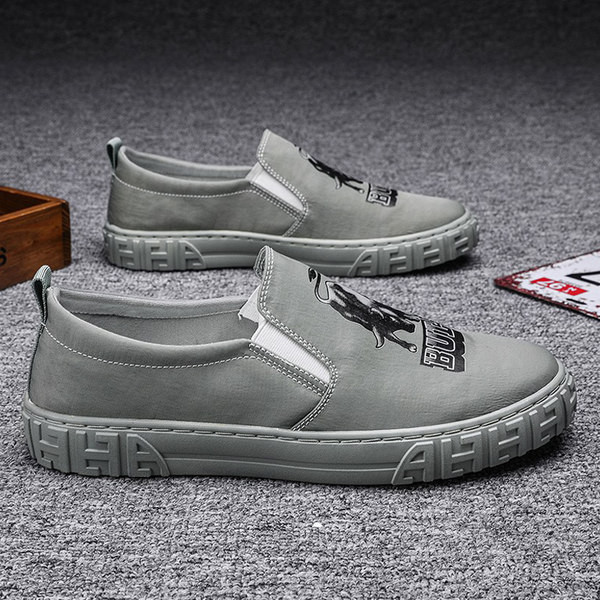 Ανδρικά μοκασίνια υφασμάτινα με εφαρμογή χρώματος