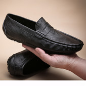 Ανδρικά μοκασίνια από οικολογικό δέρμα - κλασικό μοντέλο
