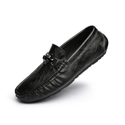 Ανδρικά μοκασίνια από οικολογικό δέρμα - κλασικό μοντέλο