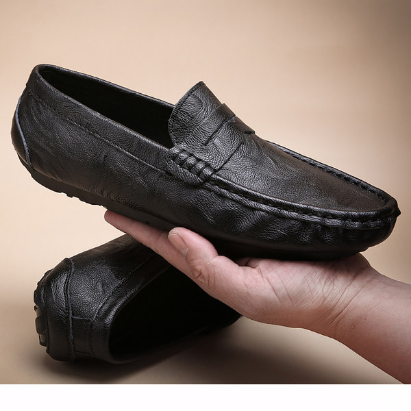 Ανδρικά μοκασίνια από οικολογικό δέρμα - κλασικό  μοντέλο
