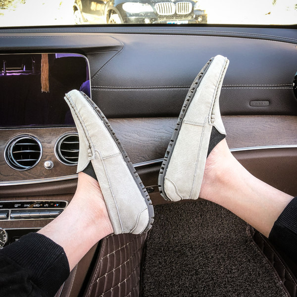 Ανδρικά μοντέρνα μοκασίνια απλό μοντέλο με επίπεδη σόλα