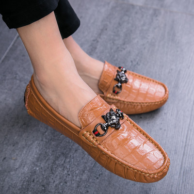 Νέο μοντέλο ανδρικά μοκασίνια από έκο δέρμα με μεταλλικό στοιχείο