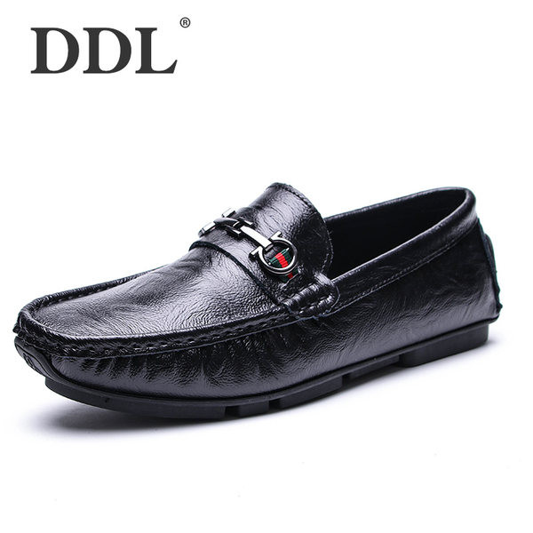 Ανδρικά casual έκο δερμάτινα μοκασίνια με μεταλλική αγκράφα