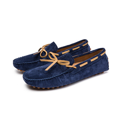 Σύγχρονα μοκασίνια από διάτρητο οικολογικό δέρμα με κορδέλα