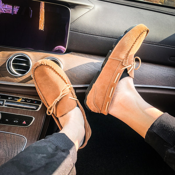 Mocasini casual pentru bărbați de primăvară-vară cu șireturi