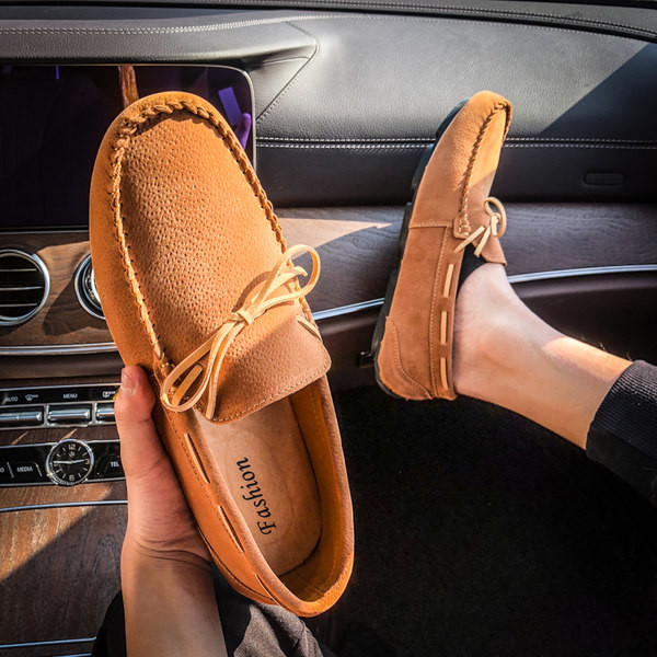 Mocasini casual pentru bărbați de primăvară-vară cu șireturi