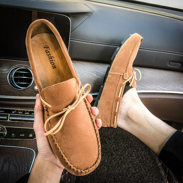 Mocasini casual pentru bărbați de primăvară-vară cu șireturi