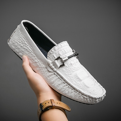 Ανδρικά μοκασίνια από ανάγλυφο δέρμα