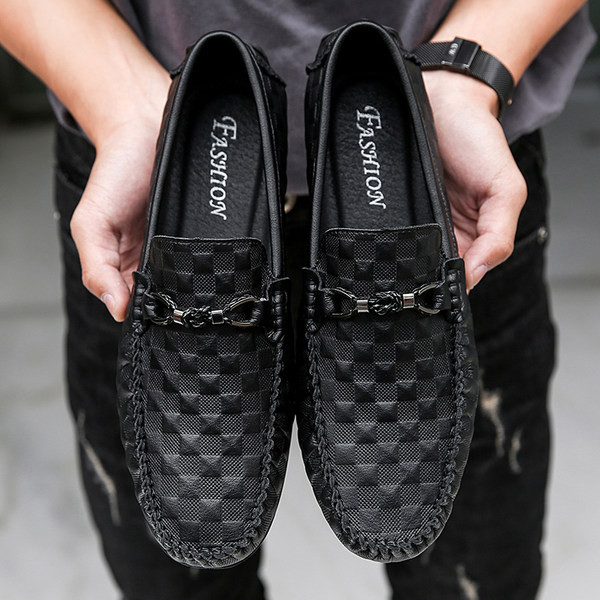 Καθημερινά έκο δερμάτινα μοκασίνια σε μαύρο χρώμα