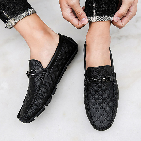 Καθημερινά έκο δερμάτινα μοκασίνια σε μαύρο χρώμα