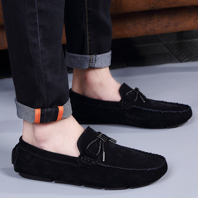 Ανδρικά έκο δερμάτινα μοκασίνια με κορδόνια και μεταλλικό στοιχείο