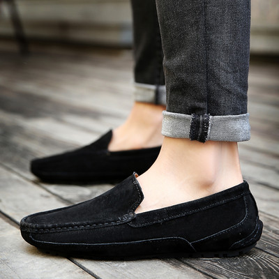 Ανδρικά έκο δερμάτινα μοκασίνια με κορδόνια και μεταλλικό στοιχείο