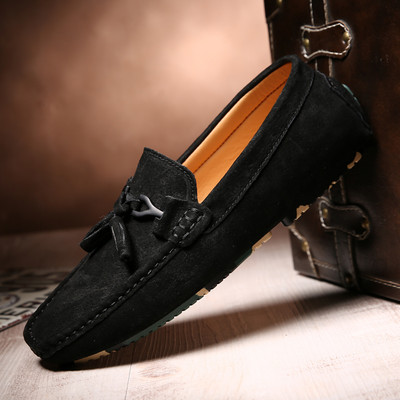 Ανδρικά έκο δερμάτινα μοκασίνια με κορδόνια και μεταλλικό στοιχείο