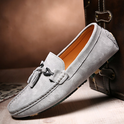 Ανδρικά έκο δερμάτινα μοκασίνια με κορδόνια και μεταλλικό στοιχείο