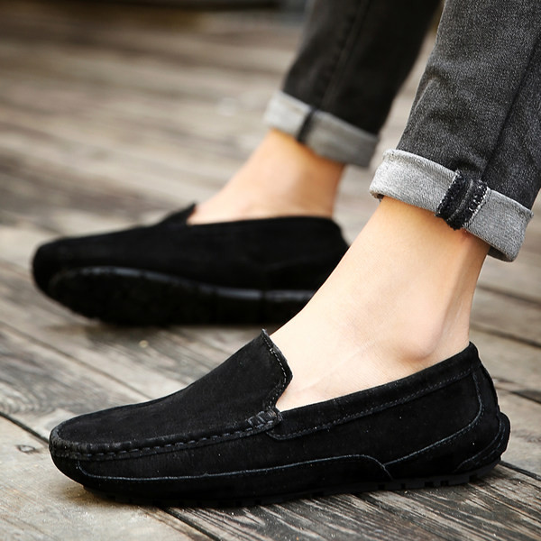 Ανδρικά έκο δερμάτινα μοκασίνια με κορδόνια και μεταλλικό στοιχείο