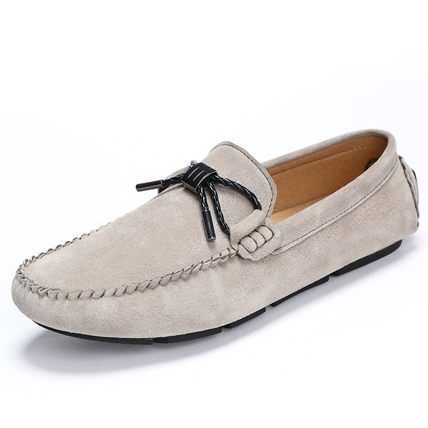Ανδρικά έκο δερμάτινα μοκασίνια με κορδόνια και μεταλλικό στοιχείο