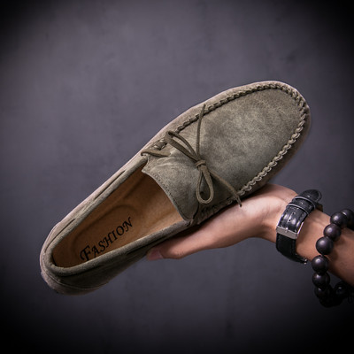 Μοντέρνα μοκασίνια από οικολογικό σουέτ με επίπεδη σόλα