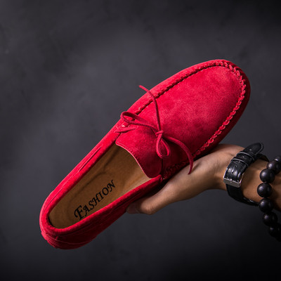 Μοντέρνα μοκασίνια από οικολογικό σουέτ με επίπεδη σόλα