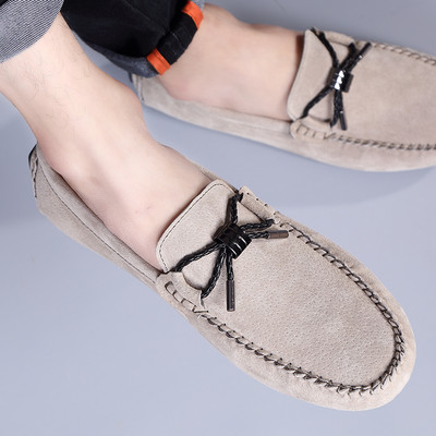 Eco σουέτ μοκασίνια με κορδόνια για άντρες