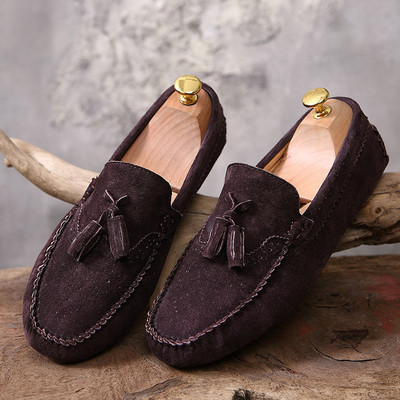 Eco σουέτ μοκασίνια με κορδόνια για άντρες