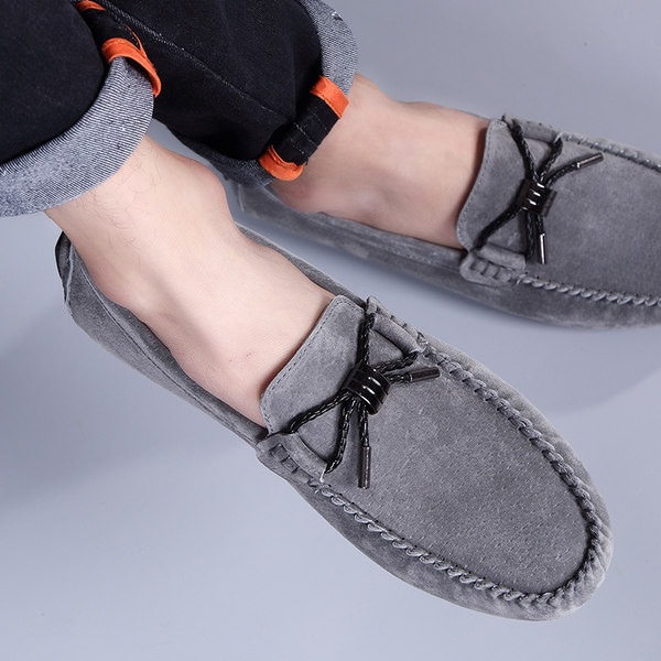 Eco σουέτ μοκασίνια με κορδόνια για άντρες