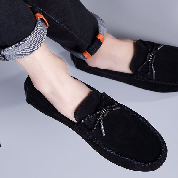 Eco σουέτ μοκασίνια με κορδόνια για άντρες