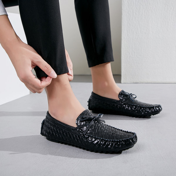 Ανδρικά έκο δερμάτινα μοκασίνια με κορδόνια