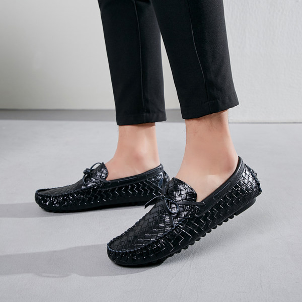 Ανδρικά έκο δερμάτινα μοκασίνια με κορδόνια