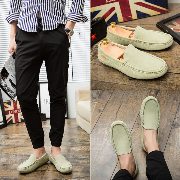 Ανδρικά μοκασίνια τύπου βρετανικού στιλ από οικολογικό σουέτ