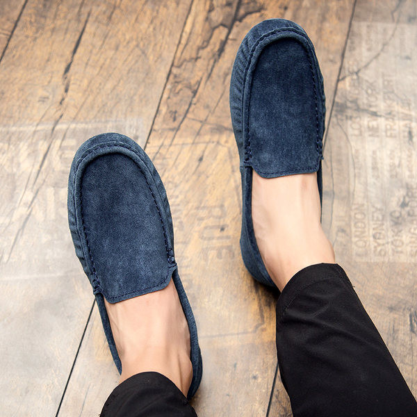 Ανδρικά μοκασίνια τύπου βρετανικού στιλ από οικολογικό σουέτ