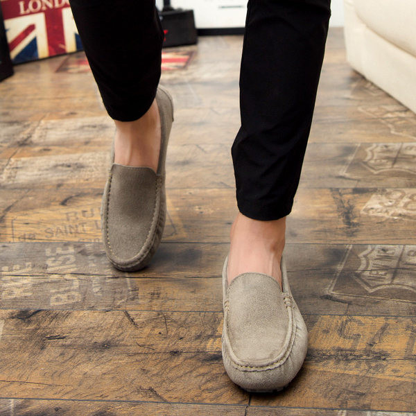 Ανδρικά μοκασίνια τύπου βρετανικού στιλ από οικολογικό σουέτ