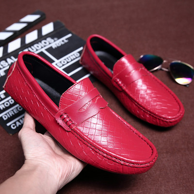 Σύγχρονες ανδρικά έκο δερμάτινα μοκασίνια σε τρία χρώματα