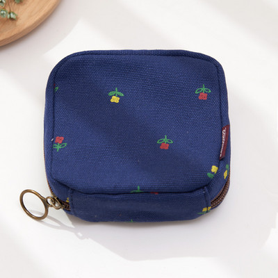 Γυναικείο μίνι πορτοφόλι με φερμουάρ και πολύχρωμες εφαρμογές