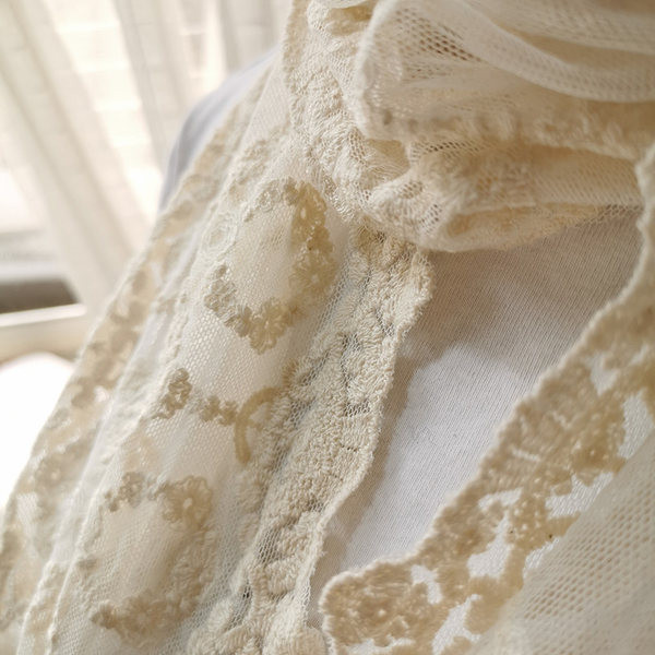 Γυναικεία δαντέλα κασκόλ με κέντημα κατάλληλο για καλοκαίρι