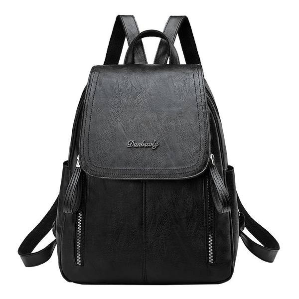 Γυναικείο έκο δερμάτινο σακίδιο με μεταλλικό στοιχείο