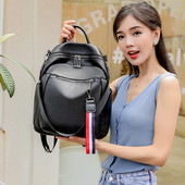 Rucsac casual dama din piele ecologica - cu buzunar frontal