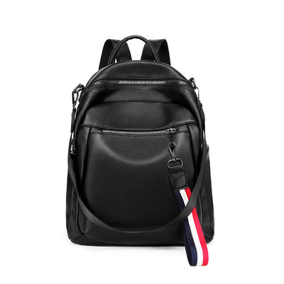 Rucsac casual dama din piele ecologica - cu buzunar frontal