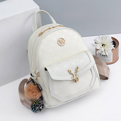 Naujo modelio moteriška trijų spalvų kuprinė su priekine kišene