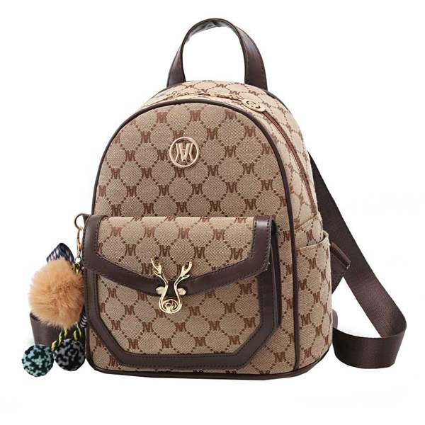 Naujo modelio moteriška trijų spalvų kuprinė su priekine kišene