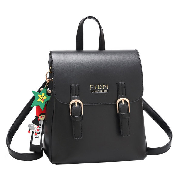 Γυναικείο σακίδιο οικολογικού δέρματος με μεταλλική αγκράφα