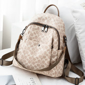 Jauna modeļa sieviešu ādas mugursoma ar diviem rokturiem - trīs krāsās