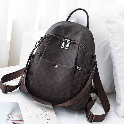 Jauna modeļa sieviešu ādas mugursoma ar diviem rokturiem - trīs krāsās