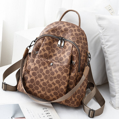 Jauna modeļa sieviešu ādas mugursoma ar diviem rokturiem - trīs krāsās