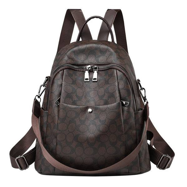 Jauna modeļa sieviešu ādas mugursoma ar diviem rokturiem - trīs krāsās