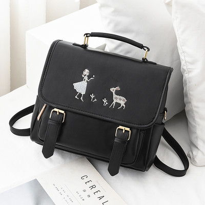 Μοντέρνο γυναικείο έκο δερμάτινο σακίδιο - δύο μοντέλα