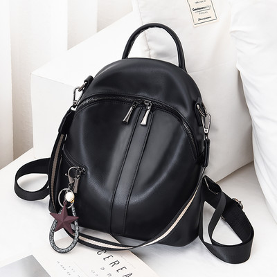 Γυναικείο καθημερινό σακίδιο από οικολογικό δέρμα με φερμουάρ