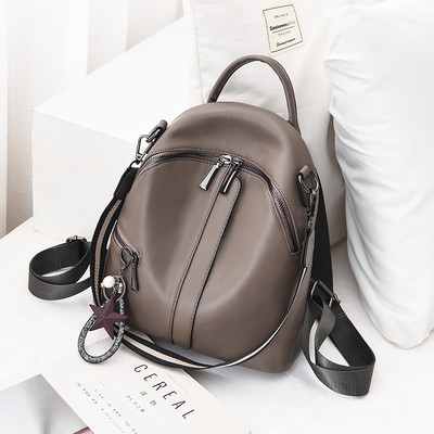 Γυναικείο καθημερινό σακίδιο από οικολογικό δέρμα με φερμουάρ