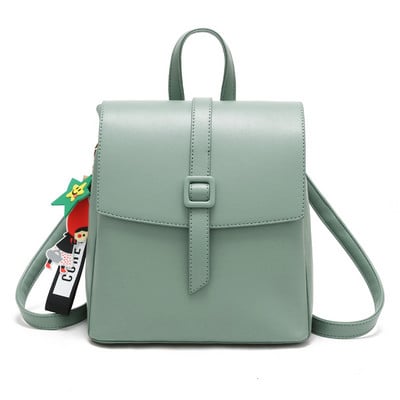 Γυναικείο τετράγωνο σακίδιο από οικολογικό δέρμα με αγκράφα