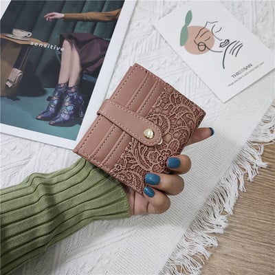 Γυναικείο πορτοφόλι από οικολογικό δέρμα με δαντέλα